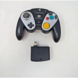 Pelican G3 Wireless Nintendo GameCube Controller PL-7055 Black w/ DONGLE no back